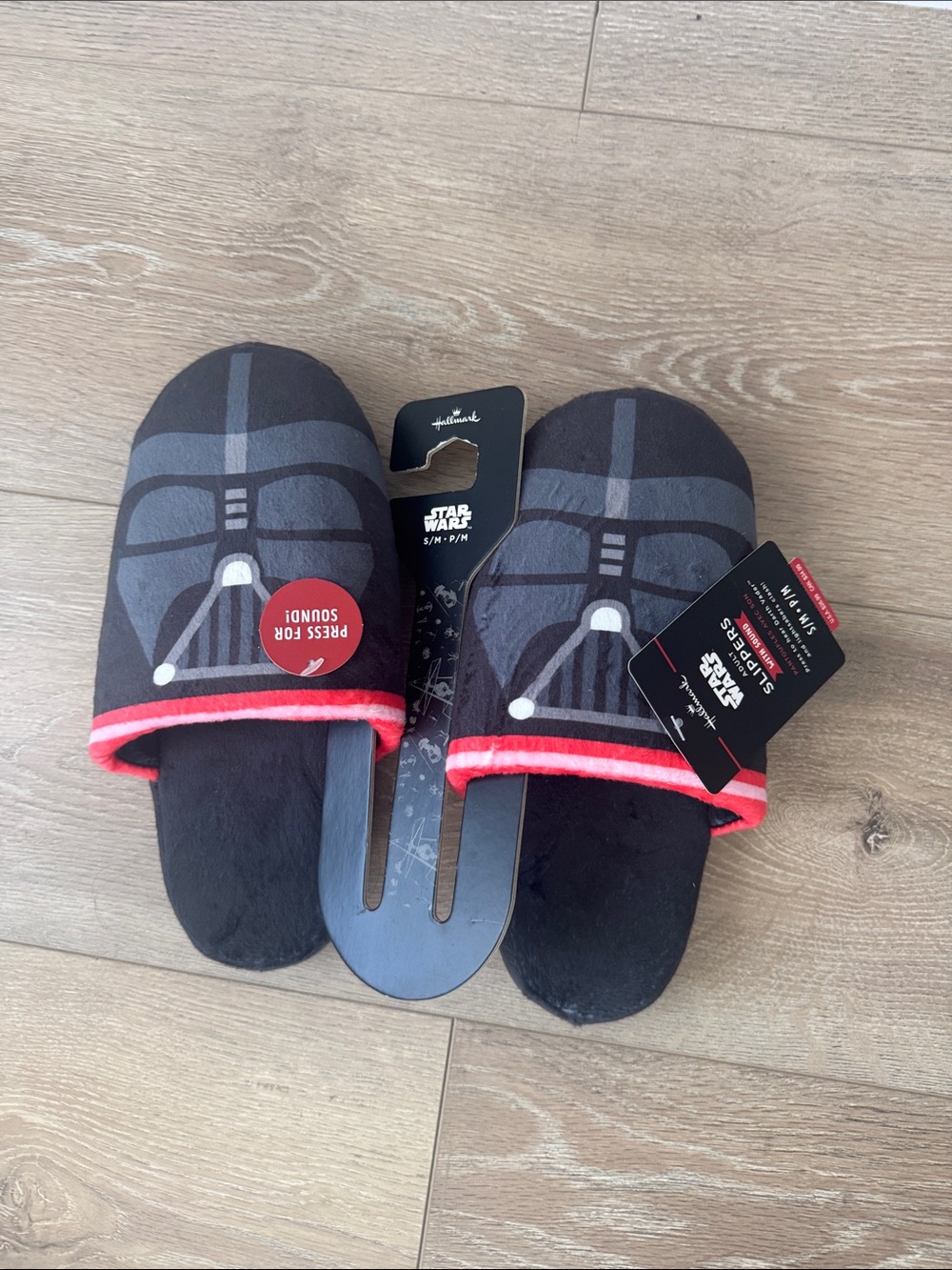 Hallmark Star Wars Darth Vader Slippers - Black, Gray & Red